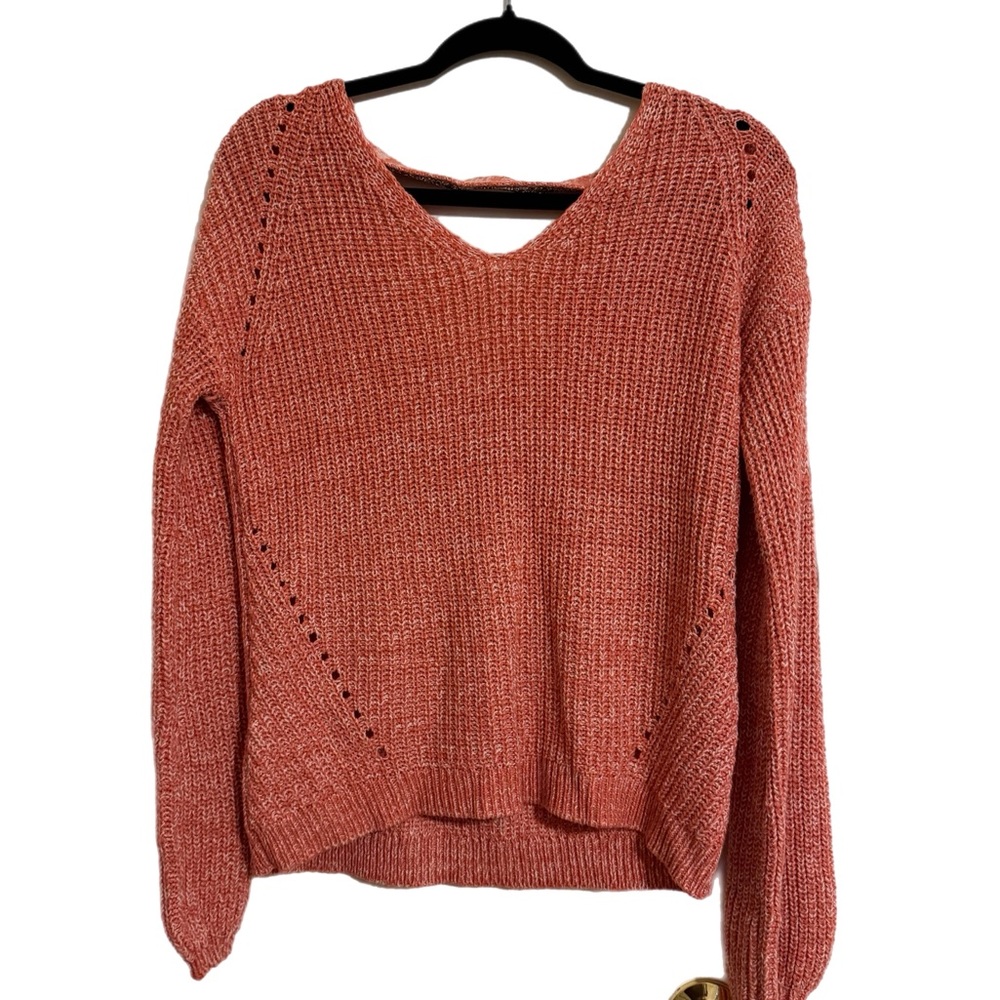 Women's Knit Sweater - Coral
